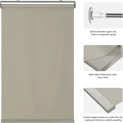 Miniatura 2 de MYshade Free-Stop - Persianas enrollables sin cordones para ventanas, persianas y cortinas para oscurecer la habitación, mismas cortinas de tela a
