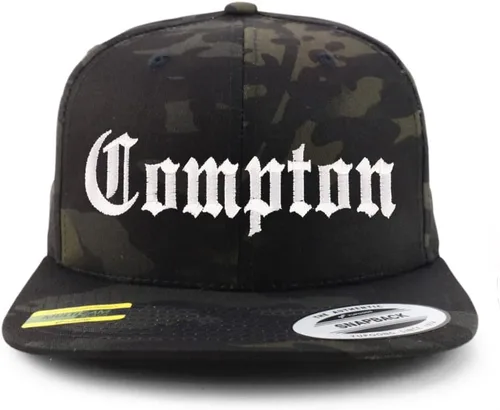 Miniatura 15 de Trendy Apparel Shop Compton City Old English - Gorra de béisbol bordada con visera plana