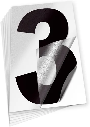 Miniatura 11 de iSYFIX Calcomanías de vinilo negro con el número 7 (siete), paquete de 6 calcomanías autoadhesivas de 7 pulgadas, calcomanías troqueladas y Negro