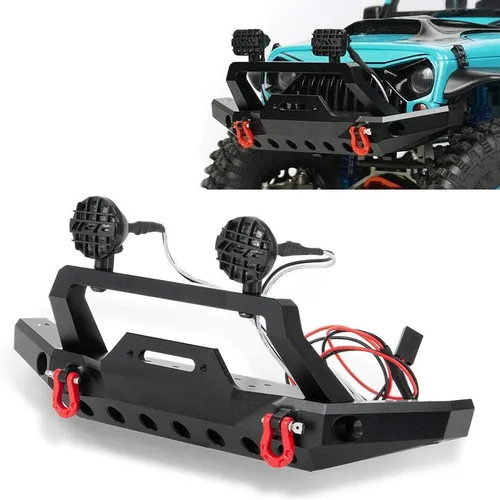 Juego de parachoques delantero de metal para TRX-4 Axial SCX10 II 90046 RC Crawler