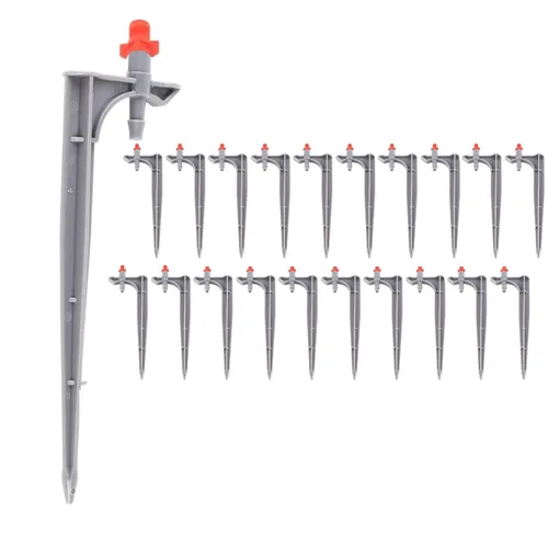 Miniatura 9 de 20 emisores de riego por goteo, 90 grados con émbolo, goteros de riego ajustables para tubos de riego por goteo de 1/4 pulgadas, perfectos