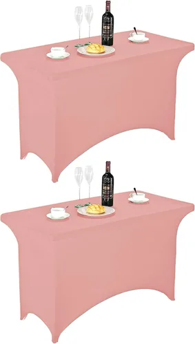 Miniatura 174 de FORLIFE - Funda de mesa de elastano, mantel ajustado de 4 pies para mesas rectangulares, funda elástica para patio, universal para bodas, banquetes