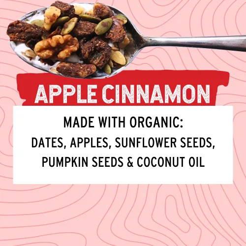 Miniatura 4 de Wildway Granola Keto con ingredientes orgánicos, manzana y canela, cereales sin granos, sin gluten, vegana, baja en carbohidratos y sin azúcar