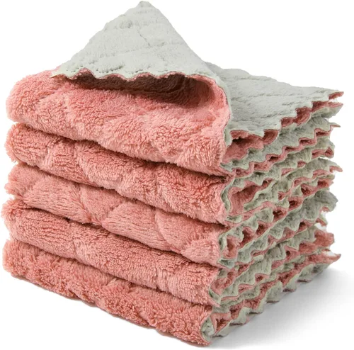Miniatura 11 de kimteny Paños de limpieza de cocina, paños de microfibra, sin pelusas, reutilizables, para el hogar, súper absorbentes, de secado rápido, 10 x 10