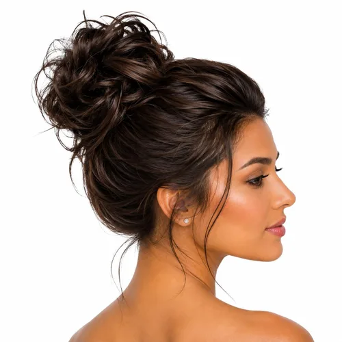 Miniatura 12 de PRETTYSHOP Pieza para el cabello de goma Voluminoso rizado y desordenado moño, 1