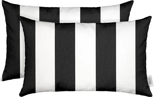 Miniatura 140 de RSH DECOR: Sunbrella - Juego de 4 almohadas lumbares, 20 x 12 pulgadas, tela de rendimiento resistente al agua y a la decoloración, fundas
