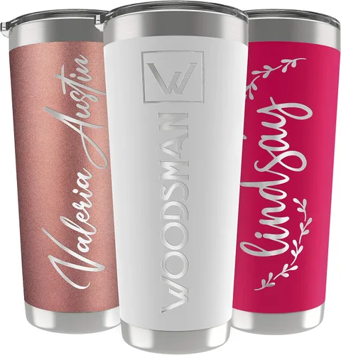 Miniatura 29 de Regalos personalizados para hombres – 20 onzas – Vasos personalizados con tapa, azul cielo, tazas de café de viaje aisladas, juego de popote