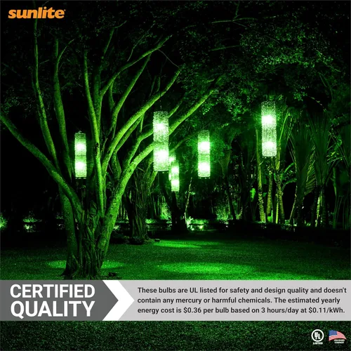 Miniatura 7 de Sunlite 80146 - Foco de luz LED de color A19, 3 W (equivalente a 25 W), base mediana E26, no regulable, certificación UL, decoración de fiestas