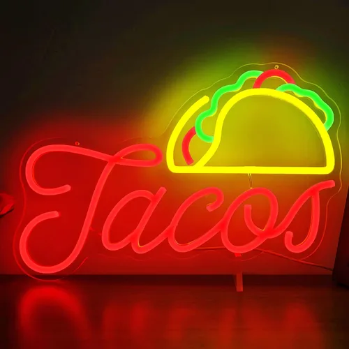 Miniatura 9 de Letrero de neón OVNI para decoración de pared, diseño de nave espacial de extraterrestre, montaña, letrero de neón regulable con luna LED, letrero