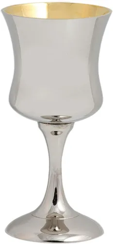 Zion Judaica - Copa clásica de Kidush de alto pulido para Shabat, Pascua y Yom Tov, 5.75 onzas, copa de vino para Rosah Hashaná, regalo de año nuevo