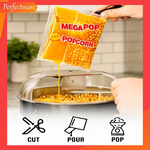 Miniatura 4 de Perfectware Paquetes de porciones de palomitas de maíz todo en uno con granos, sal y aceite de coco para máquina de reventar, 4 onzas, 12