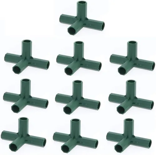 Miniatura 8 de 25 conectores de marco de invernadero de 0.63 pulgadas, accesorios de PVC para edificios, tubo de esquina de 3 vías y 4 vías, clips giratorios