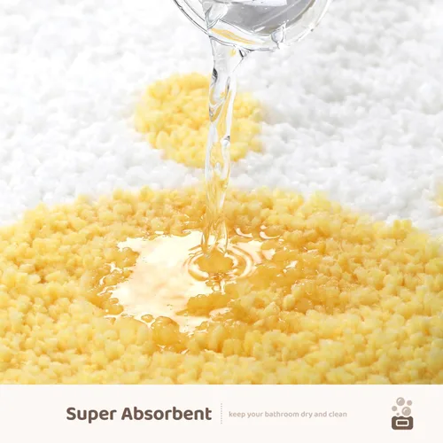Miniatura 4 de Molesun Alfombra de baño bonita, alfombra de ducha de microfibra de felpa antideslizante, absorbente de agua, divertidos tapetes de animales