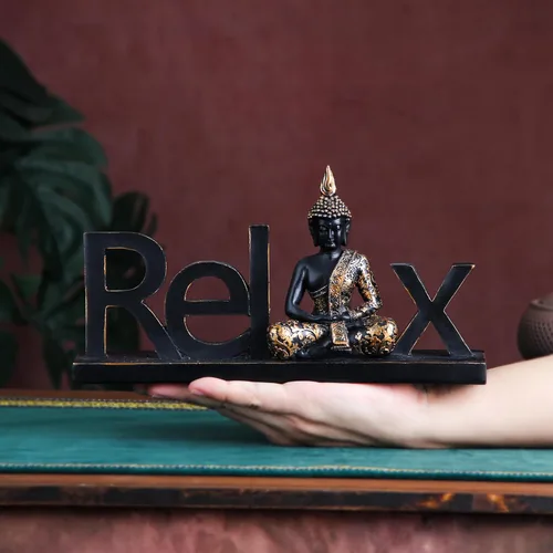 Miniatura 3 de Smadeer Estatua de Buda de Buda - Estatuas de Buda para decoración del hogar, estatua de Buda riendo para yoga, feng shui, meditación, decoración