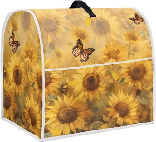 Miniatura 8 de Funda para batidora de pie de libélula bohemia compatible con mezclador de cocina de 4.5 a 5 cuartos de galón, a prueba de polvo, cubierta