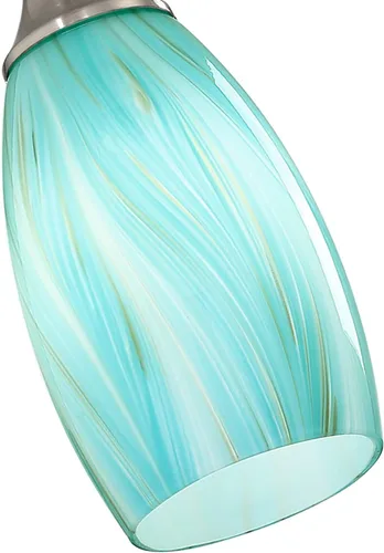 Miniatura 2 de karyfine Mini lámparas colgantes de vidrio artístico para isla de cocina, hechas a mano en color teja con vidrio dorado, iluminación colgante