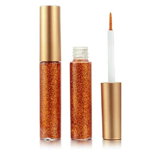Miniatura 9 de Delineador de ojos con purpurina, delineador de ojos rosa con purpurina, maquillaje de larga duración impermeable con purpurina, plateado, oro