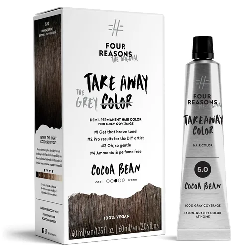 Miniatura 13 de Four Reasons Takeaway - Tinte de retoque de raíz, café en grano 3.0, marrón oscuro, color de raíz semipermanente para cobertura de canas, tinte