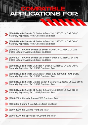 Miniatura 5 de PowerSport - Kit de frenos y rotores traseros delanteros Pastillas de freno delanteras y traseras, rotores de freno y pastillas de freno