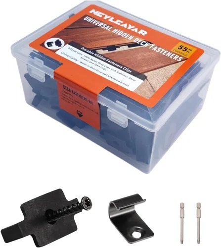 Clips de cierre ocultos, clips de cubierta compuestos y sujetadores ocultos de cubierta con kit universal de clips de arranque de acero inoxidable