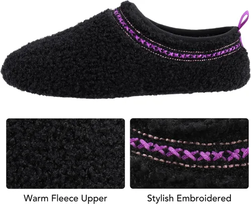 Miniatura 3 de RockDove Pantuflas Serenity de forro polar con espalda cerrada para mujer