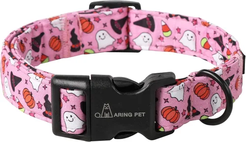 Miniatura 35 de Aring Pet Collar navideño para perro, lindo, ajustable, de algodón, para cachorros, perros pequeños, medianos y grandes, con copos de nieve, rojo Z