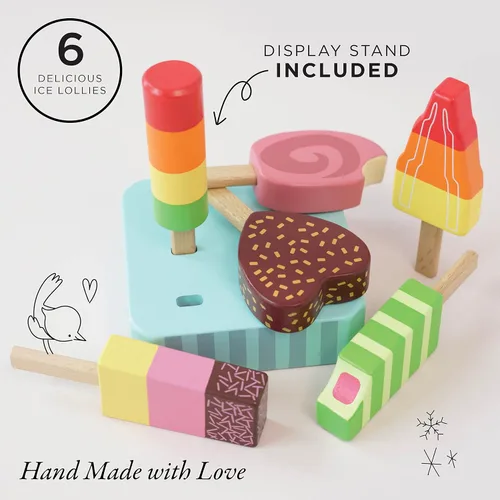 Miniatura 3 de Le Toy Van Honeybake Collection - Juego de paletas de hielo, juguetes de madera de primera calidad para niños a partir de 3 años (TV284)