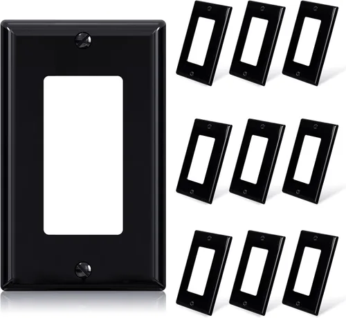 Miniatura 27 de ELEGRP Placa decorativa de pared para receptáculo, cubiertas decorativas de tamaño estándar de 1 gang, placas frontales de policarbonato irrompibles