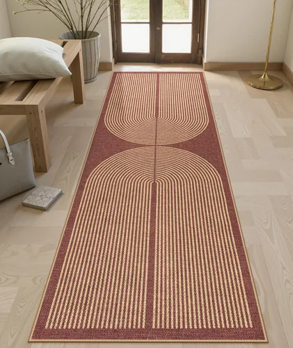 Miniatura 60 de Alfombra Moderna de Yute Fácil de Limpiar Arcoíris Lahome, 2x6 Alfombra de Pasillo Lavable para Cocina, Alfombras de Pasillo para Pasillos, Alfombra