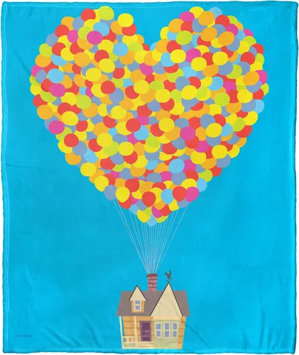 Northwest Up Silk Touch - Manta de 50 x 60 pulgadas, corazón de globo