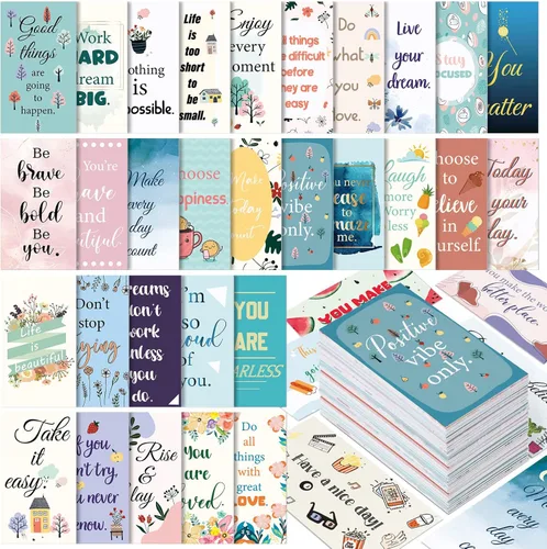 Jinei 300 tarjetas inspiradoras de afirmación a granel, tarjetas de regalo motivacionales positivas diarias pequeñas, pequeñas citas de aliento para