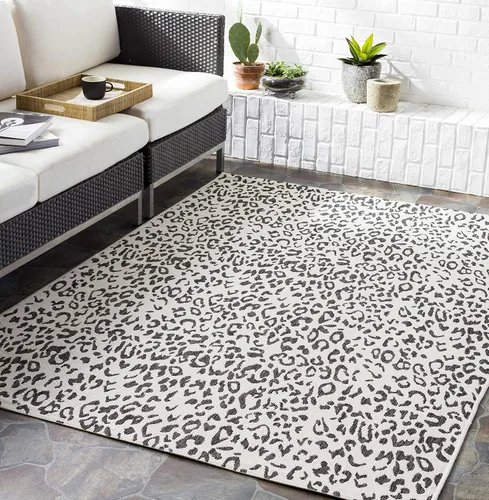 Miniatura 2 de Hauteloom Eris - Alfombra para exteriores, alfombra de patio para porche, exterior, alfombra impermeable, geométrica, marrón, crema, beige, 2 x 2