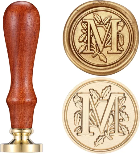 Miniatura 12 de Yoption Classic timbre para estampar en cera, 26 letras de la A a la Z, retro, s