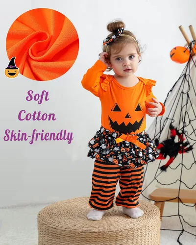 Miniatura 3 de veikimous Ropa para bebé recién nacida, trajes para niñas pequeñas, con mangas con volantes, overol con pantalones florales, trajes para niñas