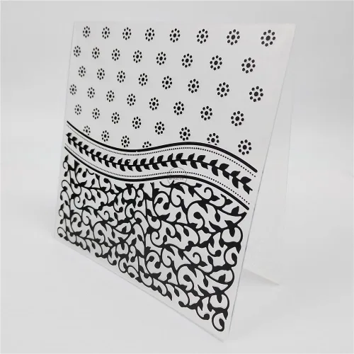 Miniatura 4 de DzIxY Carpetas de plástico con estampado de hojas de flores para hacer tarjetas, suministros de papel de bricolaje, plantillas de álbumes
