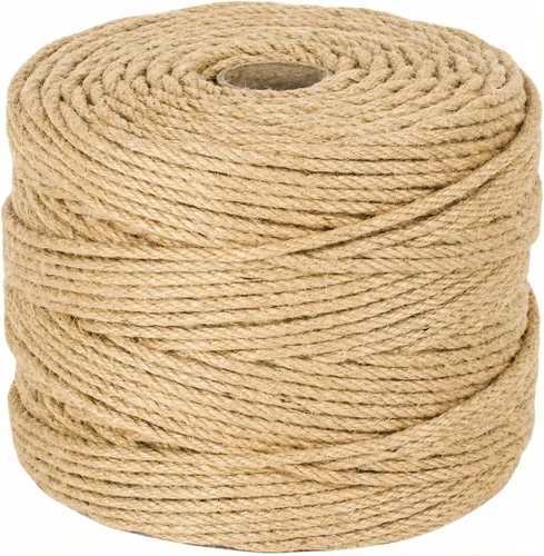 Miniatura 16 de Cuerda de Manila de 2 pulgadas x 50 pies, cuerda de cáñamo gruesa de 4 hebras trenzadas, cáñamo natural para manualidades de servicio pesado