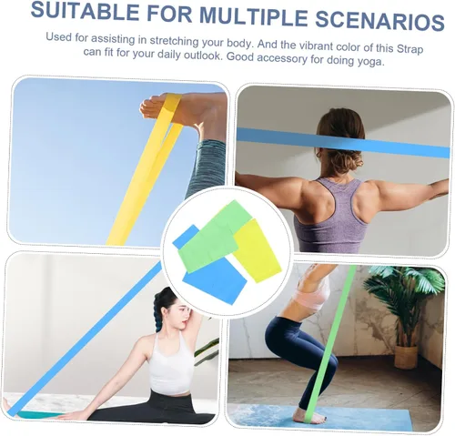 Miniatura 3 de 3 bandas de resistencia para yoga y entrenamiento de fuerza, bandas elásticas con alta elasticidad y resistencia para brazos, espalda, piernas