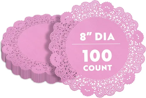 Miniatura 81 de Restaurantware Pastry Tek Blondas de Encaje de 4 x 4 Pulgadas 100 Vajilla Decorativa - Blondas de Mesa Desechables Redondas de Papel Negro