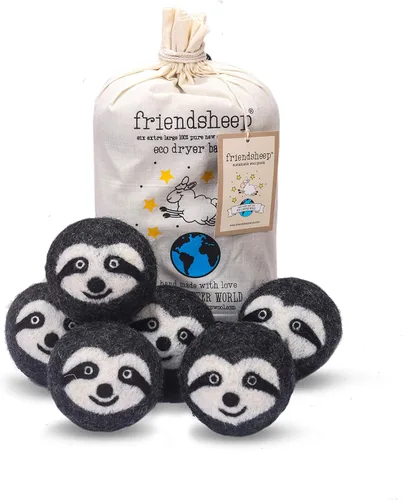Miniatura 13 de Friendsheep Bolas secadoras de lana, alternativa orgánica reutilizable para suavizantes de telas para lavandería, hechas a mano, comercio justo