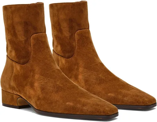 Miniatura 12 de Women's Ankle Boots Square Toe Low Chunky Block Heel Booties Comfortable Short Boots Side Zipper Booties Shoes