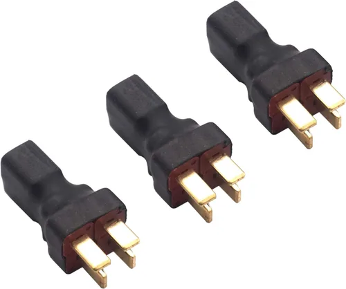 3 conectores paralelos RC T, 1 hembra a 2 machos, adaptador de enchufe en T compatible con batería Lipo RC Quadcopter Airplane Car Lipo