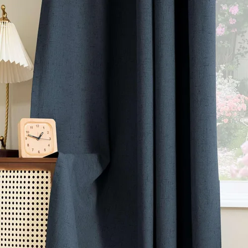 Miniatura 43 de H.VERSAILTEX - Cortina opaca 100 % de lino de 108 pulgadas de largo para dormitorio, con aislamiento térmico, lino texturizado, ahorro de energía