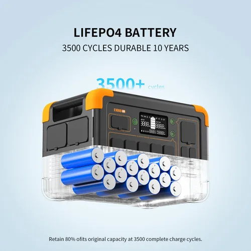 Miniatura 8 de pecron Estación de energía portátil E1000LFP, batería de reserva LiFePO4 de 1024 Wh/1800 W, generador solar expandible a 4096 Wh, estación