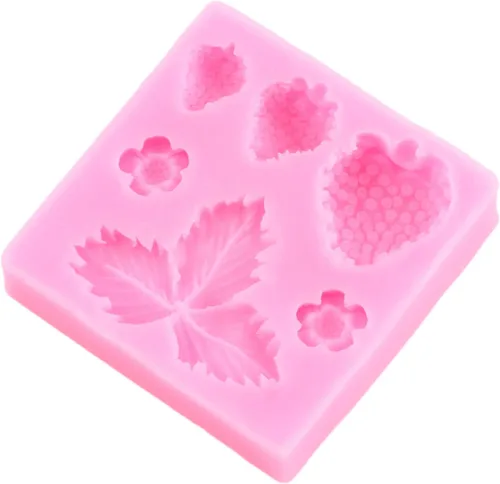 Miniatura 7 de Molde para fondant de arándanos, frambuesas, cerezas, fresas, rebanadas de limón, molde de siliocne, serie de bayas, molde de pasta de goma