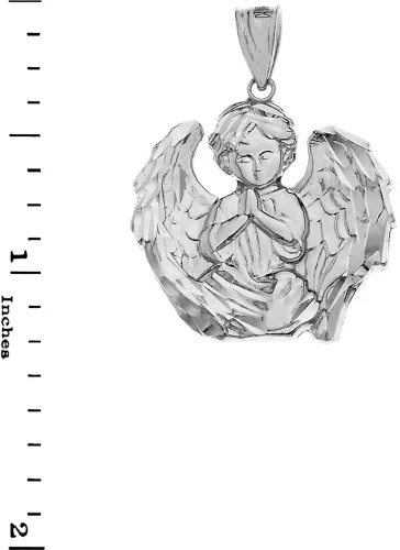 Miniatura 2 de Elegante colgante de plata de ley 925 con colgante de ángel de la guarda
