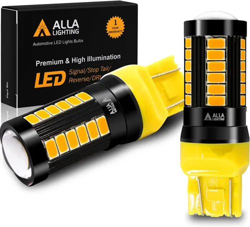 Miniatura 10 de Alla Lighting 7440 7443 - Bombillas LED T20 de 2800 lm, blancas para luz de reversa/señal/freno, cola/DRL, 7444 7443LL 7441 W21W, 6000 K xenón