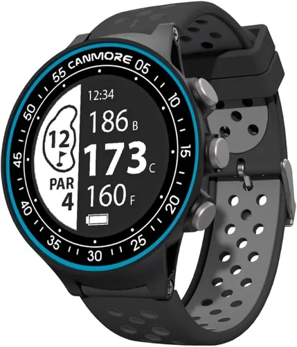 CANMORE Reloj de golf TW410G GPS con seguimiento de pasos (azul): más de 41,000 campos de golf gratuitos en todo el mundo precargados, minimalista y