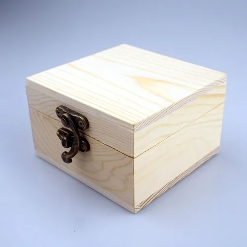 Miniatura 3 de Caja de madera para su reloj de joyería de regalo Caja de madera inacabada (madera)