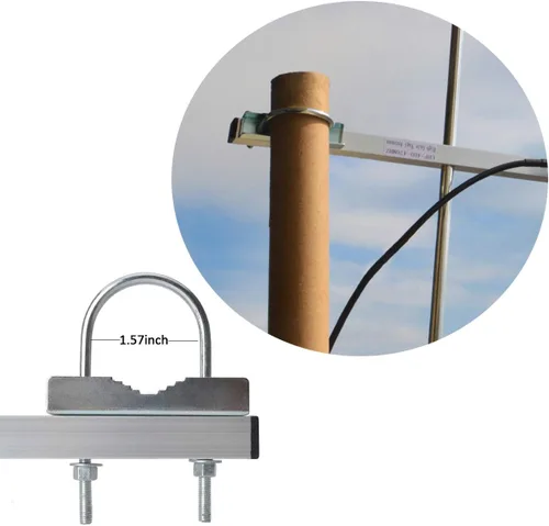 Miniatura 5 de HYS YAGI Antena 9dBi de alta ganancia UHF 27.6 in Base Antena (400-470MHz) Antena exterior de 5 elementos para radioaficionados, GMRS, sistemas