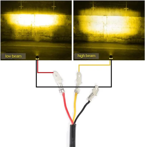 Miniatura 4 de Luz de conducción LED para motocicleta, luz ámbar, función de haz alto y bajo, faros antiniebla para bicicleta, Polaris Yamaha Can Am ATV UTV